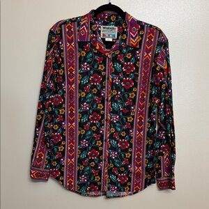 Vintage Wrangler Western Rodeo Button Down Shirt